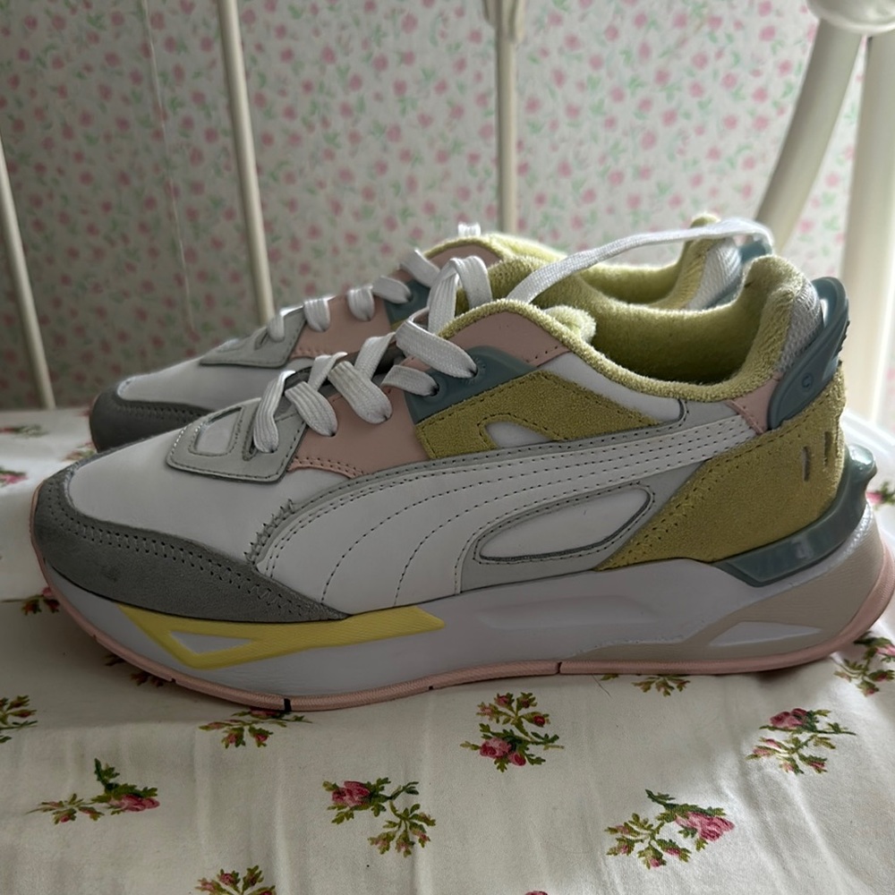 Puma White and Pastel Sneakers